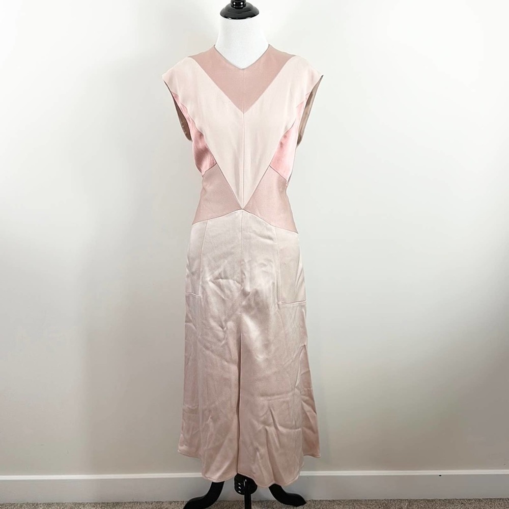 Aquilano Rimondi Pink Chevron Abito Dress